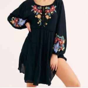 👗 Free People SPELL ON YOU EMBROIDERED MINI DRESS